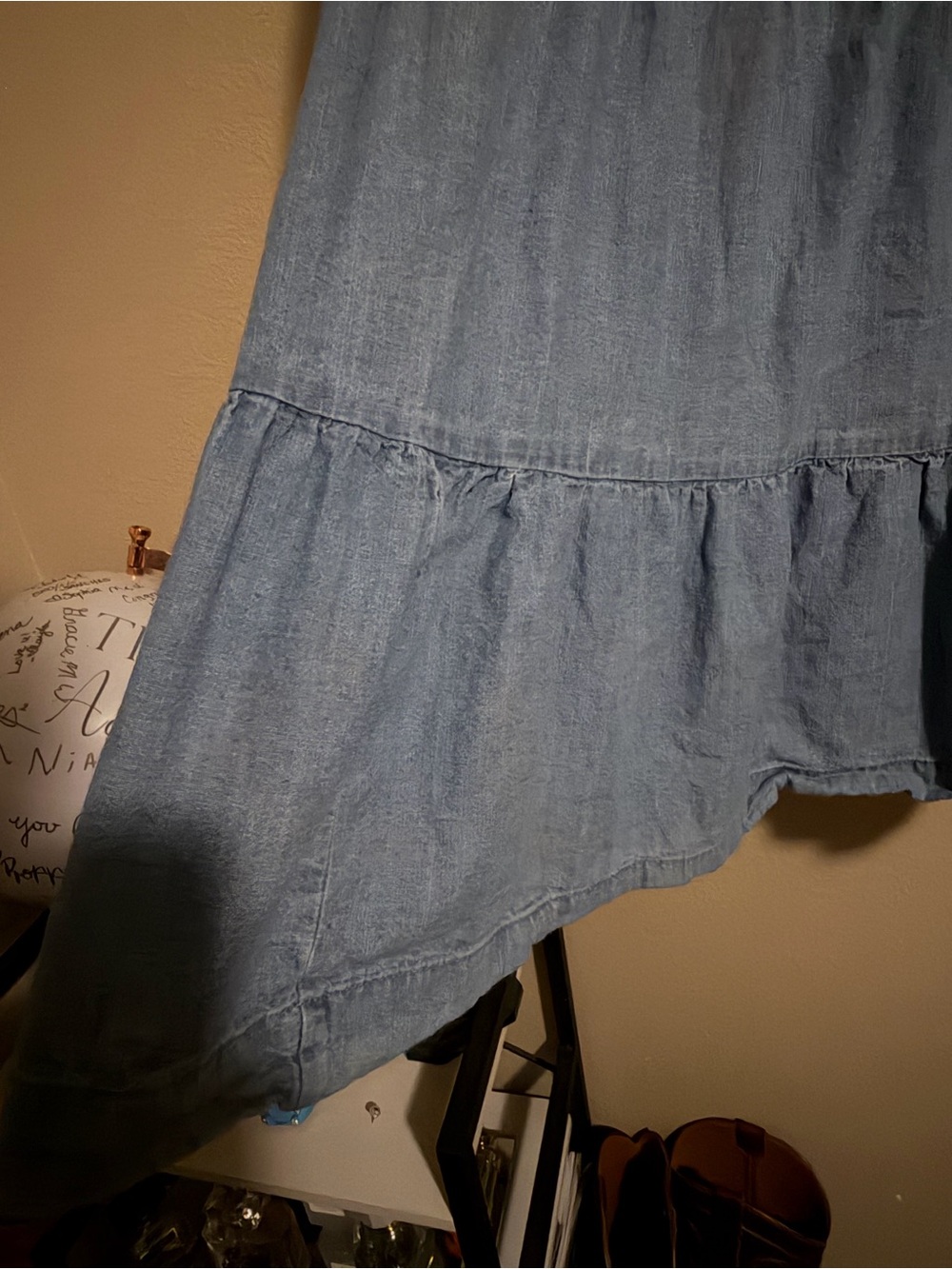 St. John's Bay Light Blue Tiered High-Low Maxi Skirt - Picture 6 of 6